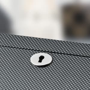 TIMECUBE 12 Watch Winder with 6 Storage Slots, LED Light and Automatic Motor-Stop (Carbon)