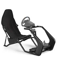 RACGTING Racing Simulator Cockpit for G920 G29 G923, Foldable Racing Simulator for Thrustmaster T248X T248 T300 T150 458 TX Xbox PS5 PS4 PC (Black)