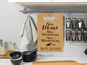 MY-ALVVAYS House Warming Gifts New Home, Perfect House Warming Gifts, New Home Gift Idea for Women Men Homeowner, New Apartment Essentials, New Home New Adventure New Memories 2026 Cutting Board B09C8LPH15