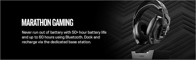 RIG 900 MAX HX Universal Dual Wireless Gaming Headset 2.4GHz/Bluetooth for Xbox, PlayStation, Nintendo Switch, PC, Android, iPhone - Charging Base - 60 Hours Battery - Dolby Atmos 3D Audio