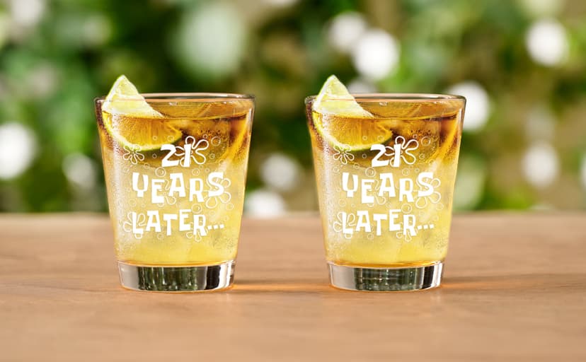 Futtumy 21 Years Later Shot Glasses Set 2, 21st Birthday Gift for Her, 21st Birthday Gifts for Him, Gifts for 21 Year Old Male Female Women Men Son Daughter, Funny Birthday Present for Him or Her B0G4GX17D8