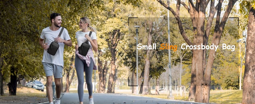 higouta Mini Sling Bag for Men Women, Small Crossbody Casual Utility Chest Phone Bag for Travel Workout