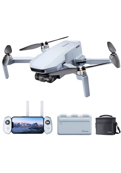 Potensic ATOM SE GPS Drone with 4K EIS Camera, Under 249g, 62 Mins Flight, 4KM FPV Transmission, Brushless Motor, Max Speed 16m/s, Auto Return, Lightweight and Foldable Drone for Adults Beginner