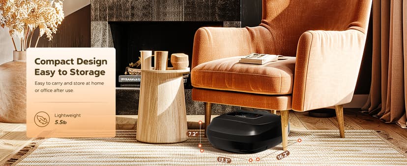 Shiatsu Foot Massager Machine with Heat, 2025 Upgrade Deep Kneading, Full Foot Massager with Remote for Plantar Fasciitis, Neuropathy, Birthday Gifts for Women Mom Men Dad, Up to Foot Size 14