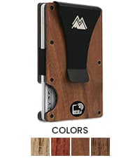 Mountain Voyage Co Minimalist Wallet for Men & Women - Slim RFID Wallet, Scratch Resistant, Credit Card Holder & Money Clip, Easily Removable Money & Cards, (Matte Carbon Fiber)