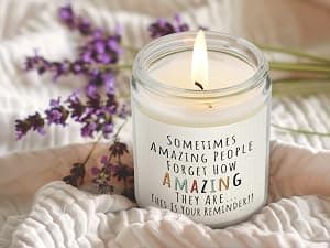 Christmas/Thank You/Inspirational Gift for Woman Her Friend Teacher Mom Girlfriend Sister Bestie, Stocking Stuffers, Lavender Craftique Gifts for Women, Birthday Gifts for Women- You're Amazing Candle B0DYMW78WD