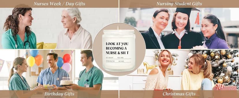 Cool Appreciation/Graduation/Birthday/LPN RN Gifts for Nurses, Nursing Student Gift, Future/New Grad, Nurses Week/Day Gifts Craftique Nurse Gifts for Women Men- Funny Nurse Candle, Nursing School B0DF7HN9CX