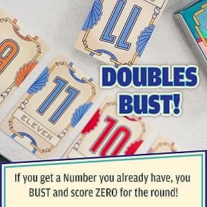 USAOPOLY Flip 7, The Ultimate Blend of Press Your Luck & Strategy, Fast-Paced Addictive Card Game,Quick to Learn & Easy to Teach,Perfect for Game Nights, 3+ Players, Ages 8 & Up, 20 Minutes Play Time