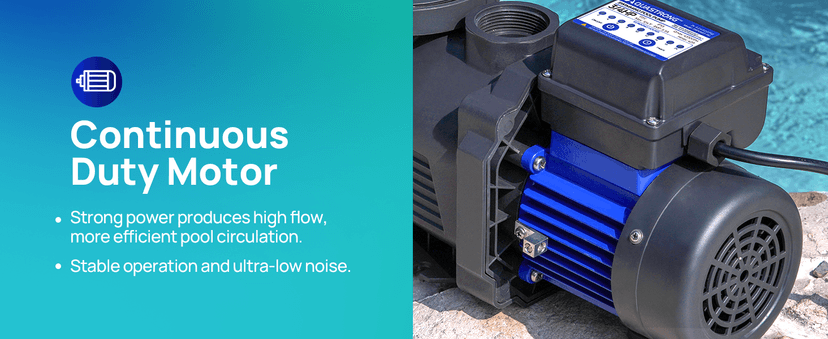 AQUASTRONG Above Ground Pool Pump 115v High Flow 1.25"&1.5''adapter Powerful Self Primming Swimming Pool Pumps with Filter Basket,4332GPH 3/4 HP with Timer