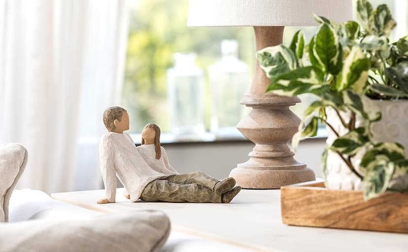 Willow Tree Father and Daughter, Celebrating Loving Bond Between Fathers and Daughters, Grandfathers and Granddaughters, Works Well in Family Groupings, Sculpted Hand-Painted Figure