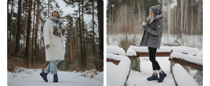 TEMOFON Winter Snow Boots for Women: Waterproof Warm Fur Lined Walking Outdoor Ankle Booties Slip on Snow Shoes Size 5-12