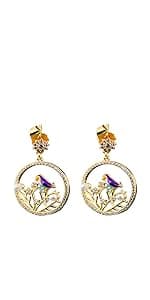 Earrings for Women Spiral threader earrings hand bent dangle earrings for women,suitable for gift giving, perfect for your birthday party, Christmas, gift giving.