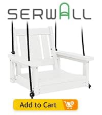 SERWALL Adirondack Chair with Cup Holders - Composite Adirondack Chairs Set of 2 HDPE Outdoor Chairs All Weather Use- White
