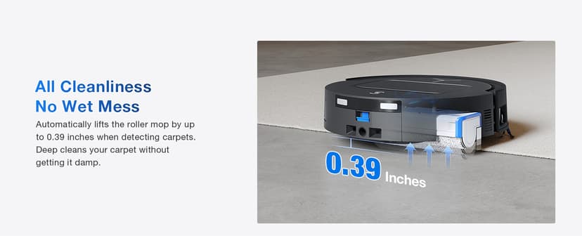 ECOVACS DEEBOT T80 Omni Robot Vacuum and Mop, 18,000Pa Suction, OZMO Roller Mop with TruEdge, Zero-Tangle Brush, AI Navigation, All-in-One Station