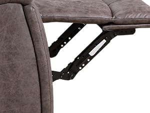 IOMOR Leather Recliner Chair, Manual Recliner Chair for Adults with Overstuffed Arms and Back, Single Sofa Recliner with Cup Holders for Living Room (1, Grey)