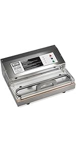 Weston Brands Vacuum Sealer Machine for Food Preservation & Sous Vide, Extra-Wide 5mm Bar for Sealing Bags up to 16" Wide, 935 Watts, Commercial Grade Pro 2300, Stainless Steel (65-0201)
