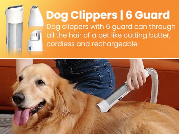 oneisall Dog Grooming Vacuum, 13000Pa Powerful 3L Dust Cup Pet Vacuum with Clipper Nail Grinder & Shedding Brush, 7 in 1 Dog Grooming Kits, Quiet, Large Capacity 3 Suction Levels, BM3