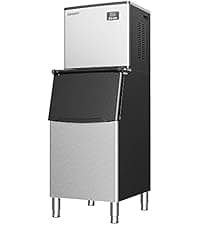 EUHOMY Commercial Ice Maker Machine 400Lbs/24H,ETL Approval, Industrial Ice Machine, 250Lbs Storage, Ice Ready in 11-20min, Stainless Steel Ice Maker for Bar/Cafe/Restaurant/Business