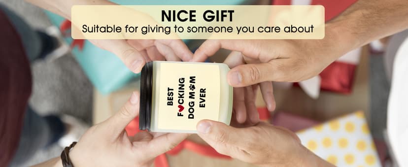 Kosmickiss Dog Mom Gifts for Women, Funny Dog Lovers Gifts for Women, Birthday Christmas Mothers Day Gift, Handmade Soy Wax Candle