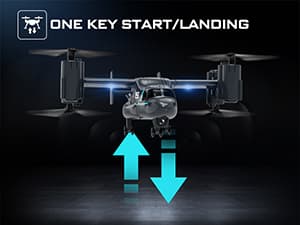 LM19-A Drone with HD Camera for Beginners, WiFi Live Video Remote Control Airplane, Easy & Ready to Fly RC Plane, RC Quadcopter Gift Toy for Boys, Girls age 14& Adults, 2 Batteries (Dark Blue)