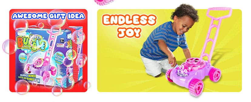 ArtCreativity Bubble Lawn Mower for Toddlers 1-3, Kids Bubble Machine for 1-Year-Old Girl Gifts, Summer Outdoor Push Gardening Toys for Kids Age 1 2 3+ Birthday Gifts for Preschool Girls