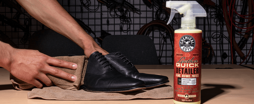 Chemical Guys Leather Quick Detailer - Interior Cleaner and Conditioner for Natural, Synthetic, Pleather, and More, Safe for Car Seats, Furniture, Apparel, Shoes & Boots, Leather Scented - 16 fl oz