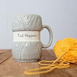 Boxer Gifts Knitting Gift Mug For Knitters – Knit Happens – Yarn Design - Gag Funny Gift For Her