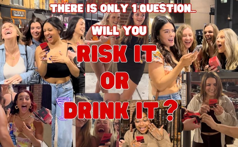 | Fun Drinking Game for Adults: 150 Hilarious Dares & Risky Questions | Adult Party Games for Block Party, Pregame, College, Girls Night, Bachelorette