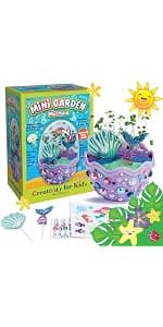 Creativity for Kids Mini Garden: Mermaid Terrarium Kit - Mermaid Gifts for Girls, Crafts and Toys, Holiday Stocking Stuffers for Kids (Ages 6+)