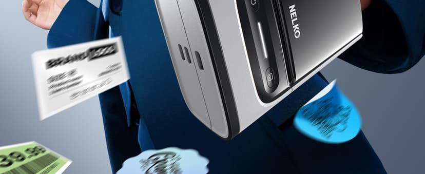 Nelko Label Maker Machine with Tape, PM220 Bluetooth Label Printer, 2 Inch Portable Thermal Printer for Small Business, Address, Logo, Clothing, Sticker Printer for iOS, Android & PC, White