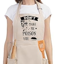 Fairy's Gift Funny Husband Apron, Men's Anniversary Christmas, Cool Birthday Gifts for Him, Husband Gifts from Wife, Manly Presents for Men, Grilling Kitchen Aprons with Pockets for Cooking Hubby Him