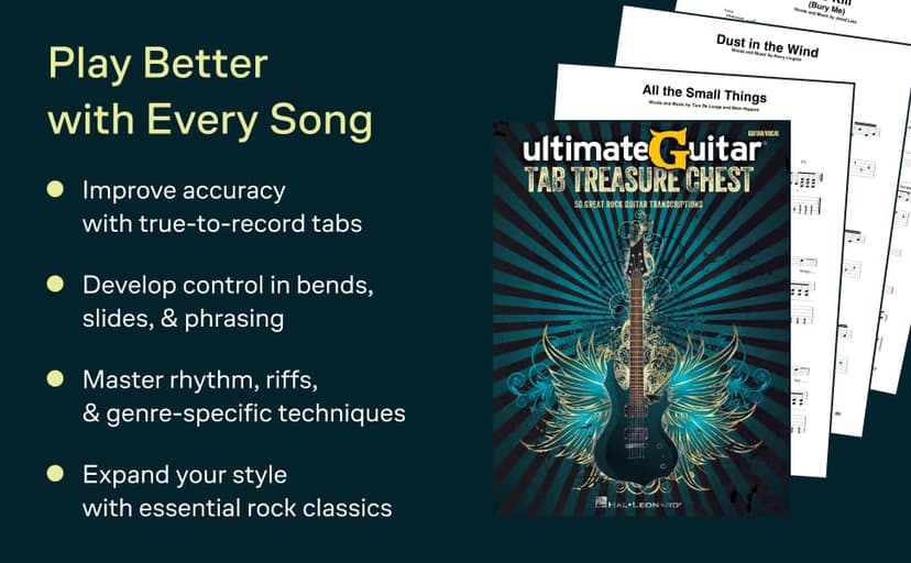 Ultimate Guitar Tab Treasure Chest | 50 Classic Rock Guitar Songs | Note for Note Transcriptions with Tablature | Learn Iconic Riffs and Solos | Hal Leonard Sheet Music for Electric Guitar Players