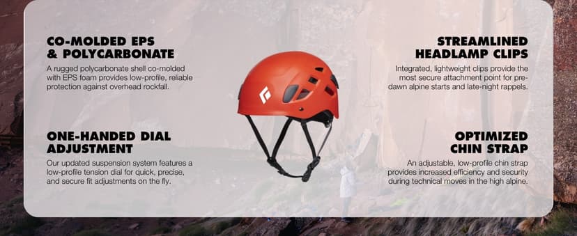 BLACK DIAMOND Half Dome Rock Climbing Safety Helmet | Adjustable Fit | Lightweight & Durable | Ventilated Protection