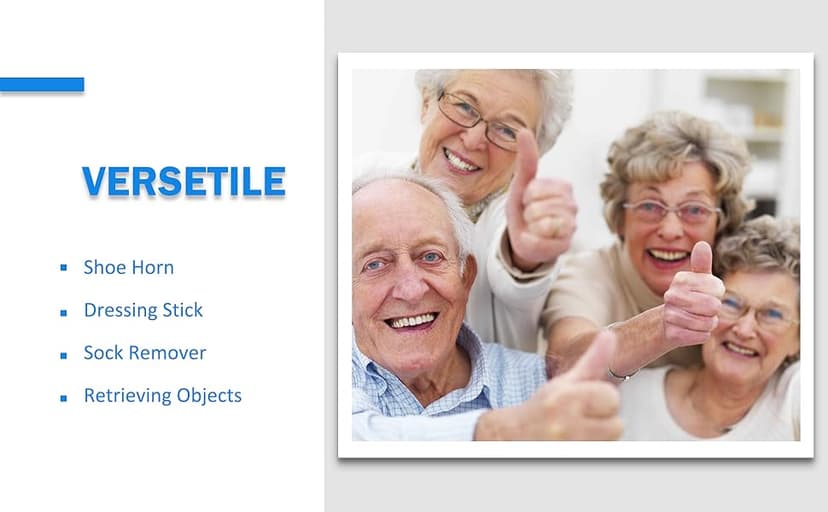 35.5 Inch Long Handled Shoe Horn, Dressing Stick, Sock Remover Aid Helper - Versatile, Adjustable Dressing Aid for Shoes, Socks, Shirts, Pants - Long Shoe Horn, Shoe Horn Long Handle for Seniors