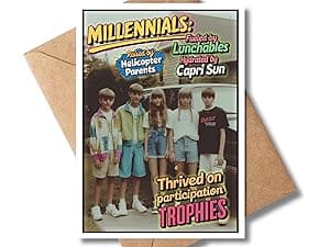 Katie Doodle - Funny Birthday Cards for Women, Friend (Handmade in USA) - Great for 30th, 40th, 50th, 60th, 70th, 75th, 80th, 90th Birthday Gifts for Women Her Friends - Includes 1 Card & 1 Envelope