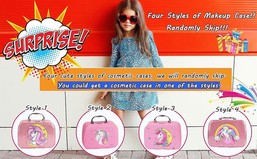 For Ideahome Kids Washable Makeup Girl Toys - Real Make Up Set, Little Girls Makeup Kit for Toddler Kid Children Princess, Christmas Birthday Gift Toys for Girl 4 5 6 7 8 9 10 Year Old