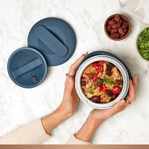 Crock-Pot 20-Ounce Electric Lunch Box, Portable Food Warmer, Faded Blue, Perfect for Travel, Car, On-the-Go, Keeps Food Warm, Spill-Free, Dishwasher-Safe, Ideal Gift for Men and Women