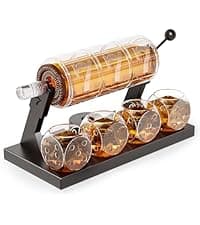 Titan LSO Whiskey Glasses and Stones in Unique Tactical Box Display | Bourbon Cocktail Cups, Coasters and Tongs | Gifts for Men | Glass Set