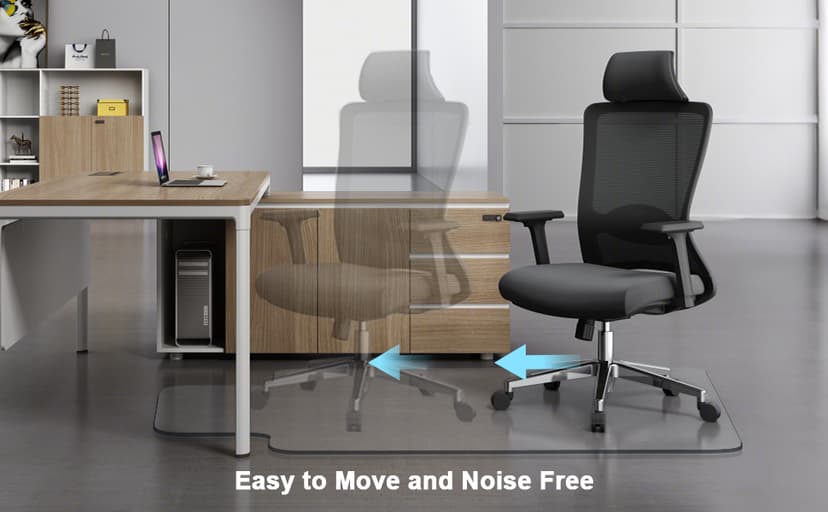 Office Chair Mat for Hard Floors,36"x48" Desk Mat for Chair for Hardwood Floor,Non-Slip Hard Floor Protector Desk Chair Mat for Home,Vinyl Floor Mat for Kids & Pets - Not for Carpet (Clear)