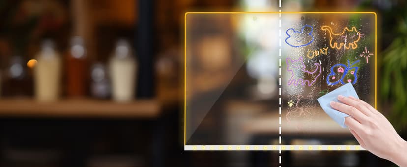 LED Note Board with Colors, 13.7"X10" 4 Modes & 7 Colors Acrylic Dry Erase Board with Light, Include Adapter, Hanging Chain, Led Drawing Board for Kids with Stand, 7 Markers, Spray Bottle