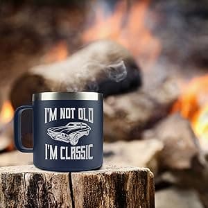 Gifts for Dad from Daughter, Son, Kids on Fathers Day, Christmas - Grandpa Gifts for Christmas - Birthday gifts for Grandpa - Dad Birthday gifts - Funny Mug 14oz, Navy Insulated Stainless Steel