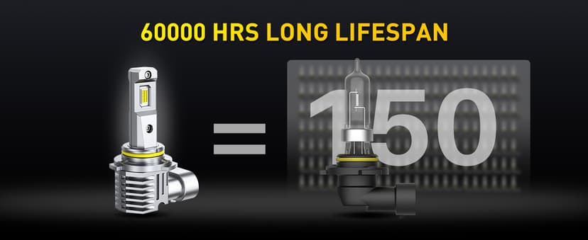 AUXITO HB4 LED Bulb 9006 Bulbs, 900% Brighter Ultra-Bright, Plug N Play, Long Lifespan, No Flicker, 99% Compatibility, 2PCS