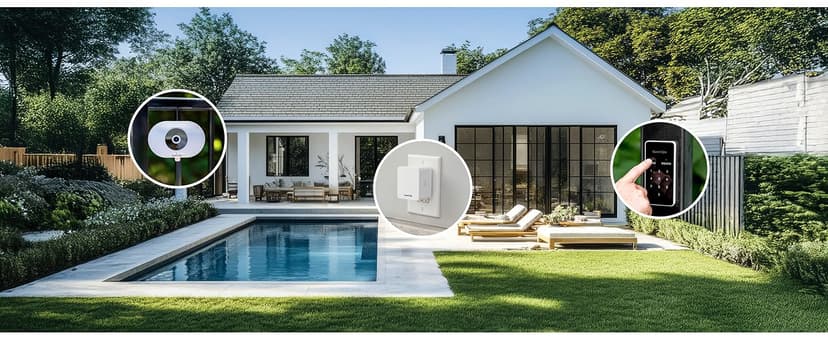 SwamCam Pool Alarm Wi-Fi Camera System – ASTM F2208 Certified – Smart Pool Safety for In-ground & Above-Ground Pools – Real-Time Alerts, Live View, Built-in Wi-Fi Repeater