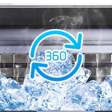 Commercial Ice Maker Machine, 150lbs/24H, 30 Lbs Ice Storage Bin, Fast Making Ice in 5-15 Mins, Auto-Clean, Timer Function, Freestanding or Undercounter for Restaurant,Coffee Shop, Food Truck and Bar