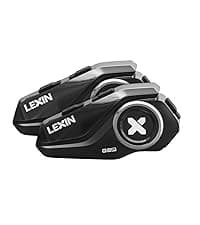 LEXIN B4FM Motorcycle Bluetooth Headset, 10 Riders Helmet Bluetooth Intercom, Universal IP67 Communication Systems with Music Sharing, Noise Cancellation, FM Radio, Fit for Snowmobile, 1 Pack
