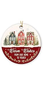 Neighbors Ornament 2025 - Thank You Gifts for Good Neighbors and Friends Next Door, Xmas Appreciation Gift for Women Man, Ceramic Ornaments for Christmas Tree Decor, Cute for Neighbor