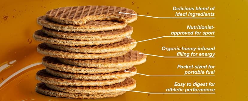 Honey Stinger Organic Honey Waffle, Energy Stroopwafel for Exercise, Endurance and Performance, Sports Nutrition for Home & Gym, Pre and Post Workout, 16.96 Ounces (Pack of 16) B004F1LNDI