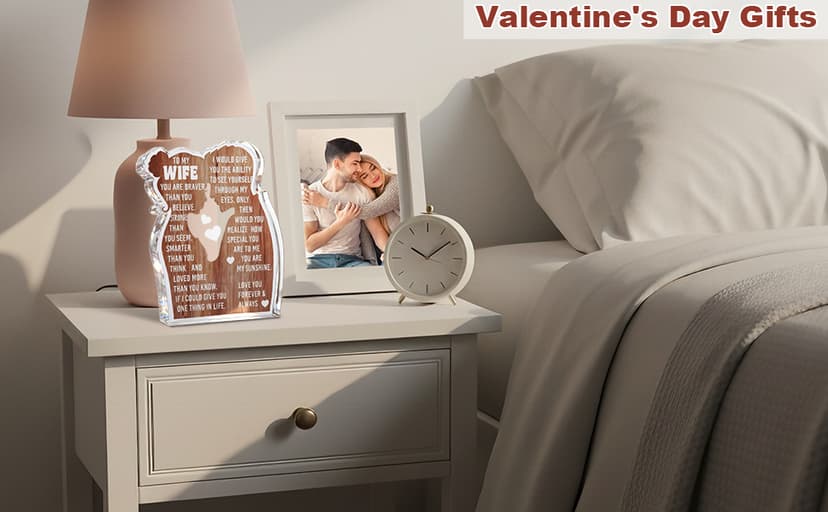 Wife Romantic Anniversary Wedding Gifts for Wife I Love My Wife Birthday Gift Ideas for Women Best Wife Present Gifts for Wife Anniversary Birthday Gifts Ideas to My Wife, Acrylic Sign B0DCBFFQ2X
