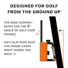 DESERT FOX GOLF Phone Caddy – Funny Quotes Golf Cart Phone Holder with Secure Strap for Hands-Free GPS & Golf Apps – Gifts for Men & Women B08N5GRX13