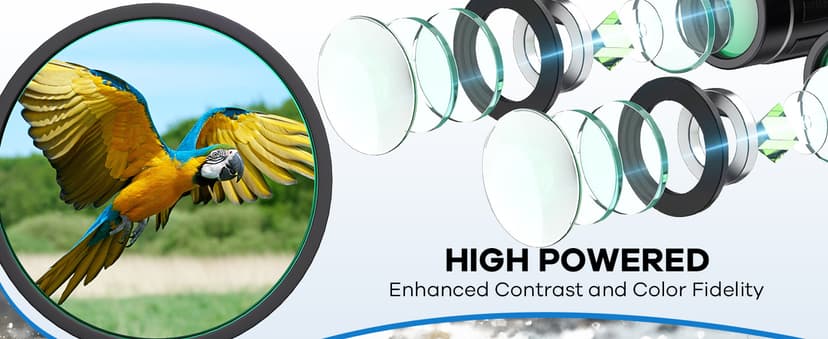 200x25 Compact Binoculars for Adults and Kids, High Powered Mini Pocket Binoculars, Waterproof Small Binocular for Bird Watching, Hunting, Concert, Theater, Opera, Traveling, Sightseeing